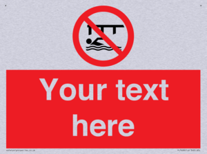 Custom Do not swim in the vicinity of piers